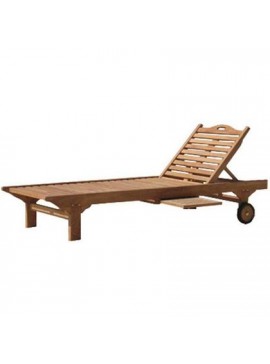 Bliumi  Ξαπλώστρα με Τραπεζάκι και Ανάκλιση 200x65cm Teak Bliumi 5037G BEST-21234181