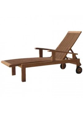 Bliumi  Ξαπλώστρα με Μπράτσα και Ανάκλιση 200x64cm Teak Bliumi 5052G BEST-21234182