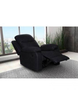 Epiplo World  Chicago Πολυθρονα Relax 97x90x100 MS01 Ύφασμα Μαύρο BEST-1575801