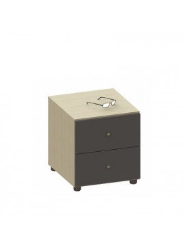 ALFA SET  Κομοδίνο Ξύλινο με 2 Συρτάρια 45x45x47cm Alfa Set Child2 BEST-50580316