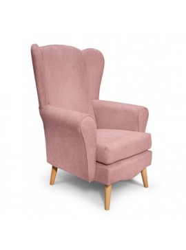 Epiplo World  Classic Πολυθρόνα καθιστικού 80x75x114εκ. Dusty Pink BEST-1534562