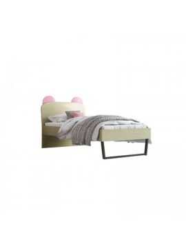 SarrisBros  Κρεβάτι Παιδικό Μονό Κορώνα 90x190 cm/ Δρυς-Ροζ BEST-103030