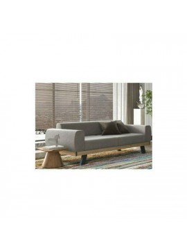 Savvidis Furniture  Τριθέσιος Καναπές N2 Ξύλο-Ύφασμα 230x94εκ Γκρι Ανοιχτό Rolltechnic BEST-51249867