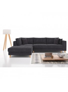 Epiplo World  Julie Γωνιακός καναπές κρεβάτι με αποθηκευτικό χώρο 300x195x89εκ. Γκρι ύφασμα Αριστερή γωνία BEST-1556987