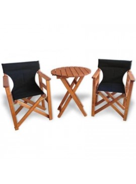 Bliumi  Mini Σετ Πολυθρόνες με Τραπέζι Οξιά Bliumi 5168G/ 5170G Μαύρο BEST-2123413004