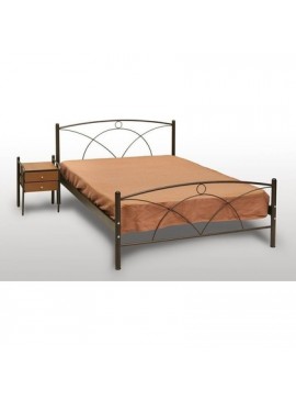 MetalFurniture  Κρεβάτι Διπλό Μεταλλικό MetalFurniture Νάξος 150 x 200 Καφέ Σφυρήλατο BEST-64824674