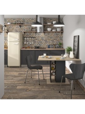 Epiplo World  Τραπέζι με αποθηκευτικό χώρο Oxford 120x80x75εκ.Natural Chestnut/Black BEST-15369875