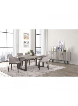 Savvidis Furniture  Επεκτεινόμενο Τραπέζι Δείπνου 150+30x90x78 N7 Σταχτί Μελαμίνη BEST-8080219