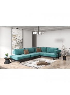 Savvidis Furniture  Γωνιακός Καναπές με Αναστρέψιμη Γωνία N4 Μπλε 312x223εκ. Rolltechnic BEST-512498688