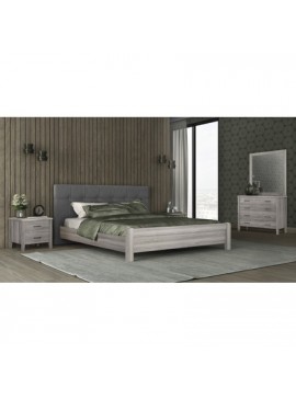 Savvidis Furniture  Κρεβάτι N55 Γκρι Ύφασμα Για Στρώμα 160x200 Σταχτί BEST-89003298