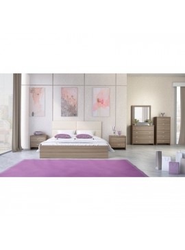 Savvidis Furniture  Κρεβάτι N6 για στρώμα 150x200 Μόκα BEST-30332