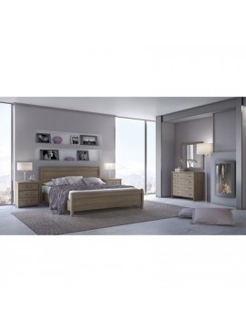 Savvidis Furniture  Σετ Κρεβατοκάμαρας 5τμχ (κρεβάτι για στρώμα 160x200,2 κομοδίνα,τουαλέτα και καθρέφτης) N26 Μόκα Μελαμίνη BEST-8080339