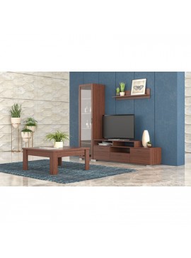 Savvidis Furniture  Σύνθετο Σαλονιού Μοριοσανίδα 130x44.5x36 N29 Καρυδί​​ BEST-8080205