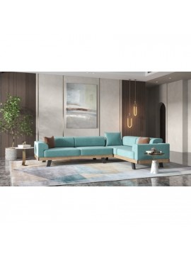 Savvidis Furniture  Γωνιακός Καναπές με Αριστερή Γωνία N1 Μέντα 283x221εκ. Rolltechnic BEST-51249865