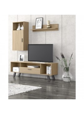 Epiplo World  Prati Σύνθεση τοίχου 150x45x200εκ. Sonoma BEST-125851