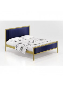 KS Strom  Μεταλλικό Κρεβάτι με Ύφασμα Υπέρδιπλο 160x200cm Kouppas Queen Bed Με Επιλογή Χρώματος BEST-5123930