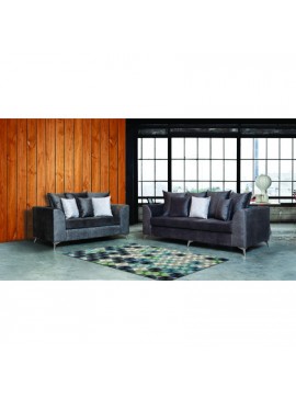 Sofa Agora  Σαλόνι Διθέσιο & Τριθέσιο Status 3-2 Γκρι Sofa Agora 180x90 & 240x90 cm (Ξύλο-Ύφασμα) Με Επιλογή Υφάσματος BEST-500-700148