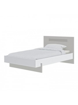 Epiplo World  Ugo κρεβάτι μονό 99x205 ( για στρώμα 90x200εκ. ) Moon Grey/White με ανατομικό πλαίσιο BEST-1532263