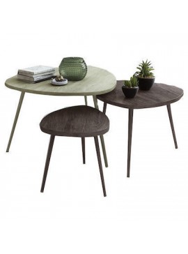 SarrisBros  Τραπεζάκια Σαλονιού 3τμχ. Φ80x43cm/ Φ60x38cm/ Φ40x33cm Sarris Bross Pennys BEST-21234402
