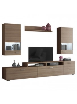 Savvidis Furniture  Σύνθετο Σαλονιού Μοριοσανίδα 225x45x130cm N27 Μόκα​ BEST-8080105