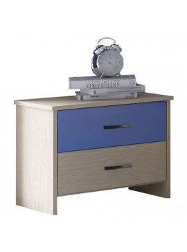 Savvidis Furniture  Κομοδίνο Ξύλινο/Δρυς Μπλε 50x43x35 BEST-30002