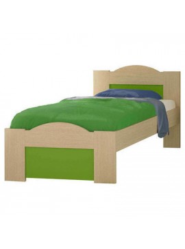 SarrisBros  Παιδικό Κρεβάτι Ξύλινο Μονό Wave Δρύς Λαχανί 90x190 BEST-101100