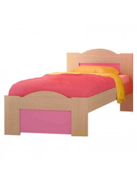SarrisBros  Παιδικό Κρεβάτι Ξύλινο Ημίδιπλο Wave Δρυς Ροζ 110x200 BEST-10198584