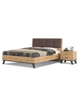 Savvidis Furniture  Κρεβάτι Υπέρδιπλο για στρώμα 150x200 N69 Καφέ Τεχνόδερμα Μελί BEST-80801001