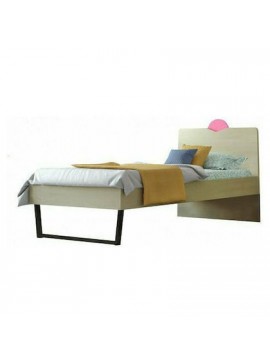 SarrisBros  Κρεβάτι Παιδικό Μονό Ανατολή για στρώμα 90x190cm Δρυς-Ροζ BEST-103021