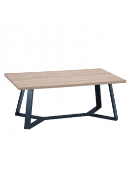 WOODWELL ΕΜ755,1HANSON Τραπεζάκι Σαλονιού Καθιστικού, Μέταλλο Βαφή Μαύρο, Sonoma 110x60x45cm ΕΜ755,1