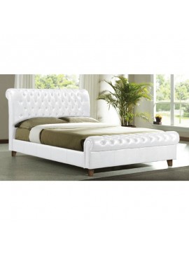 WOODWELL HARMONY Κρεβάτι Διπλό για Στρώμα 160x200cm, PU Άσπρο 169x240x104cm Ε8052,1
