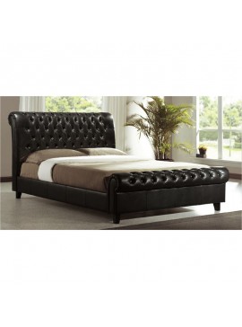 WOODWELL HARMONY Κρεβάτι Διπλό για Στρώμα 160x200cm, PU Σκούρο Καφέ 169x240x104cm Ε8052