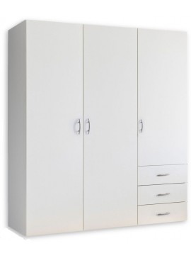 Lh-homefurniture Ντουλάπα Harry Λευκή 150x176x51cm A_HAR_3D