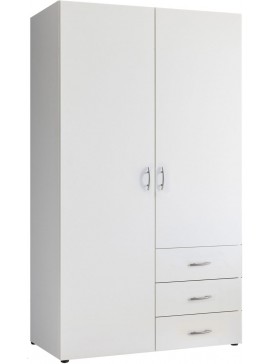 Lh-homefurniture Ντουλάπα Harry Λευκή 101x176x51cm A_HAR_2D
