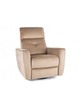 FOTEL ROZKŁADANY HELIOS M (FUNKCJA MASAŻU) VELVET BEŻ BLUVEL 28 DIOMMI-80-3678