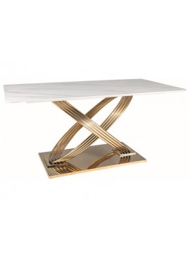 STÓŁ HERMES BIAŁY (EFEKT MARMURU)/ZŁOTY 160X90 DIOMMI-80-3285