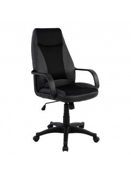 ΚΑΡΕΚΛΑ ΓΡΑΦΕΙΟΥ GAMING SIVIR HM1001.01 ΜΕ  ΜΑΥΡΟ PU 59x 60x115 εκ.