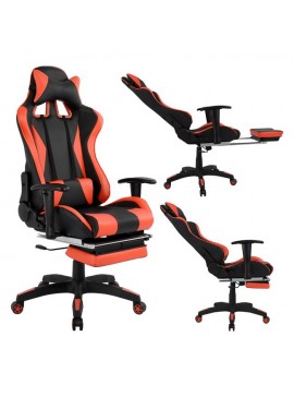 ΚΑΡΕΚΛΑ ΓΡΑΦΕΙΟΥ GAMING HM1063.01 SPEED ΜΑΥΡΟ ΚΟΚΚΙΝΟ & ΥΠΟΠΟΔΙΟ 68 x 71,5 x 134 cm