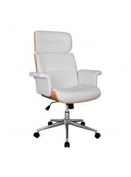ΚΑΡΕΚΛΑ ΓΡΑΦΕΙΟΥ ΔΙΕΥΘΥΝΤΙΚΗ SUPERIOR PRO HM1108.02 SONAMA-ΛΕΥΚΟ PU 74x74x116Yεκ.