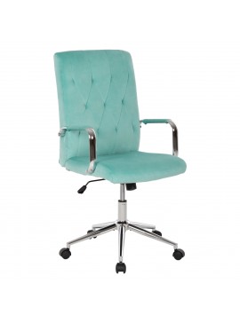 ΚΑΡΕΚΛΑ ΓΡΑΦΕΙΟΥ JOSEF HM1181.08 ΜΕΝΤΑ ΒΕΛΟΥΔΟ-INOX ΒΑΣΗ 58x61x105-113Yεκ.