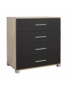 ΣΥΡΤΑΡΙΕΡΑ ΜΕΛΑΜΙΝΗΣ BRIANA HM2204.04 ME 4 ΣΥΡΤΑΡΙΑ SONAMA-ΓΚΡΙ 75x40x83Υ εκ.