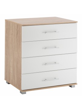 ΣΥΡΤΑΡΙΕΡΑ ΜΕΛΑΜΙΝΗΣ BRIANA HM2204.06 ME 4 ΣΥΡΤΑΡΙΑ SONAMA-ΛΕΥΚΟ 75x40x83Y εκ.