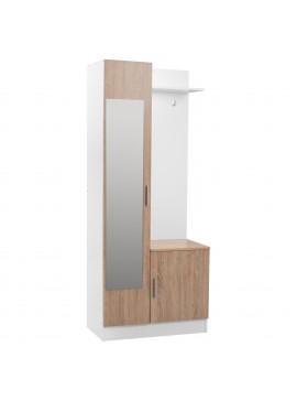 ΕΠΙΠΛΟ ΕΙΣΟΔΟΥ ΜΕ ΚΑΘΡΕΠΤΗ JANICE HM2264 SONAMA ΛΕΥΚΟ 70x37x181 εκ.