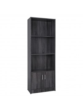 ΒΙΒΛΙΟΘΗΚΗ ΜΕΛΑΜΙΝΗΣ HAYDEN HM2269.01 ΣΕ ΑΝΘΡΑΚΙ ΧΡΩΜΑ 60x30x174 εκ.