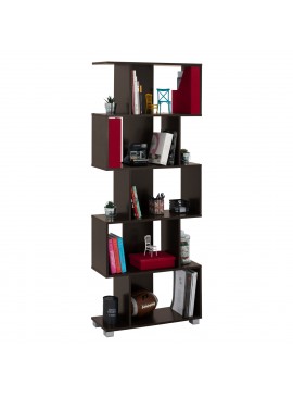 ΒΙΒΛΙΟΘΗΚΗ ΜΕΛΑΜΙΝΗΣ EZIR HM2385.01 ΒΕΓΓΕ 70x25x177Υ εκ.
