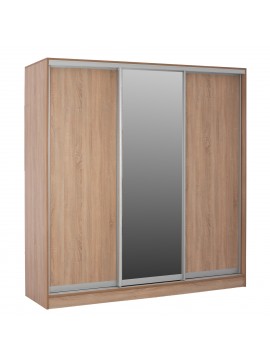 ΝΤΟΥΛΑΠΑ 3ΦΥΛΛΗ ΣΥΡΟΜΕΝΗ ΜΕ ΚΑΘΡΕΠΤΗ SONAMA OAK HM2435  200X60X210Υεκ
