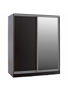 ΝΤΟΥΛΑΠΑ ΣΥΡΟΜΕΝΗ ADLER ΜΕΛΑΜΙΝΗΣ WENGE ΜΕ ΚΑΘΡΕΠΤΗ HM2437.02  180X60X210Υεκ.