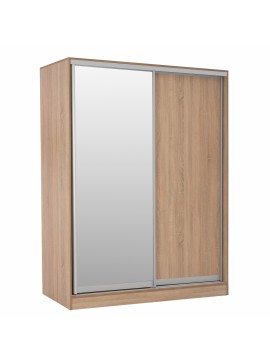ΝΤΟΥΛΑΠΑ 2ΦΥΛΛΗ 180X60X210Υεκ. ΣΥΡΟΜΕΝΗ ΜΕ ΚΑΘΡΕΠΤΗ SONAMA OAK HM2437