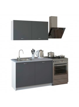 ΣΥΝΘΕΣΗ ΚΟΥΖΙΝΑΣ BLAINE ΜΕΛΑΜΙΝΗ ΓΚΡΙ HM2439.10 120x46-29,2εκ.