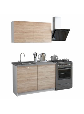 ΣΥΝΘΕΣΗ ΚΟΥΖΙΝΑΣ BLAINE ΜΕΛΑΜΙΝΗ SONAMA-ΛΕΥΚΟ HM2439 120x46-29,2εκ.